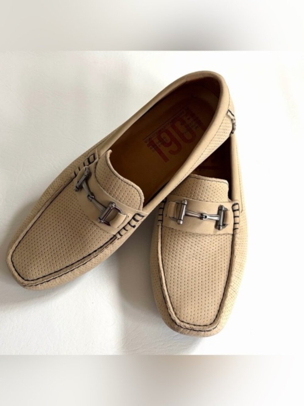 901 Suede Men’s Driving Moccasins Loafers MStorino Horse Bit Shoes Sand 10